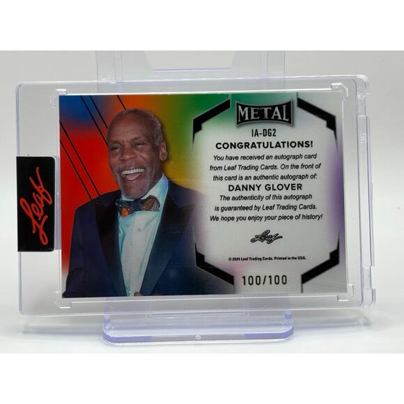 First Buzz: 2025 Leaf Metal Pop Century trading cards  2025 Leaf Pop Century Danny Glover Encased Gold On-Card Auto 100/100 SP Jumanji